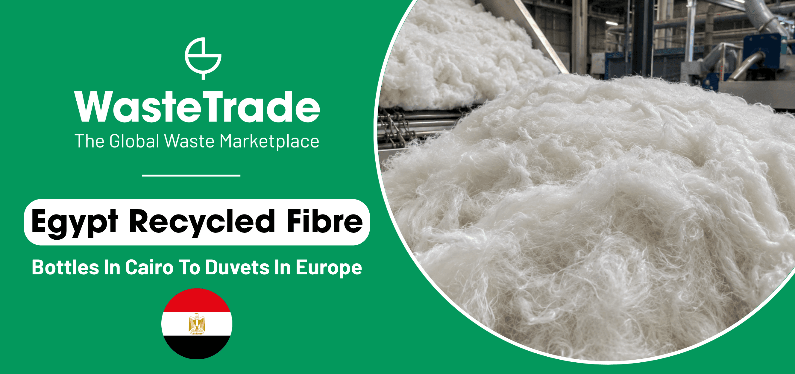 Recycled Polyester Fibre in Egypt | Bottles in Cairo to Duvets in Europe